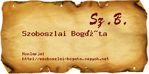 Szoboszlai Bogáta névjegykártya